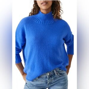 Free People Royal Blue Turtleneck Sweater! Beautiful sweater!